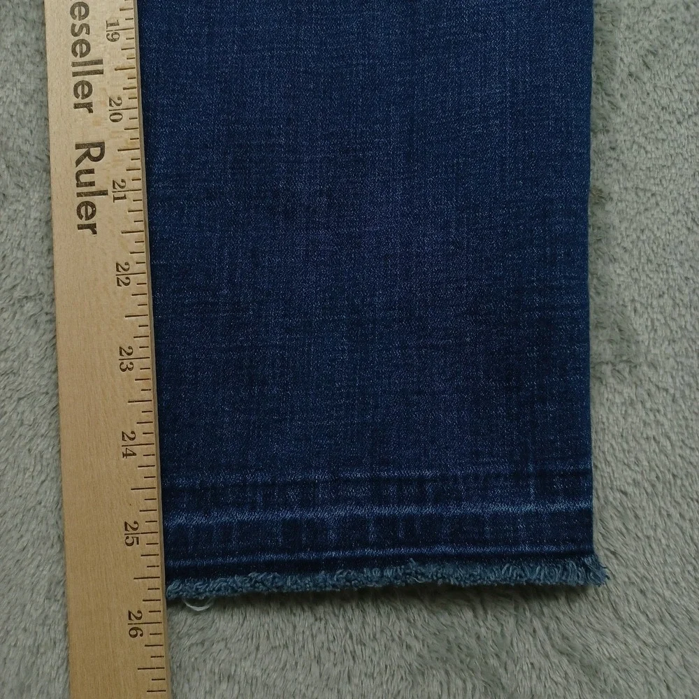 Lucky‎ Brand Jeans Womens 12 Blue Denim Brooke Capri Distressed Casual Preppy